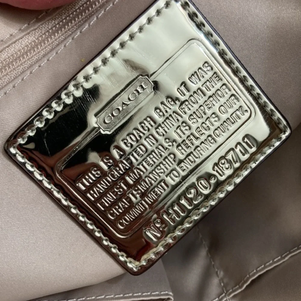 Coach vintage y2k signature poppy brown signature c tote bag gold hearts RARE
